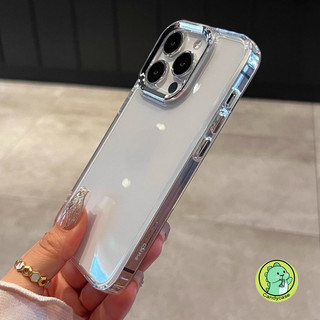 Vỏ Khung Mạ Cho iPhone 17 Air 16E 16 15 14 Plus 13 12 11 Pro Max XR XS Max X 8 7 6 6s Plus SE3 SE2 2022 2020 Vỏ Sang Trọng Dễ Thương Đơn Giản Bảo Vệ Camera Vỏ Điện Thoại Mềm
