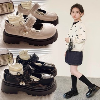 Bé Gái Da Đen Cho Tiệc Cưới Trường Khai trương Thời Trang Đồng Phục Phong Cách Trẻ Em Mary Janes Với Ngọc Trai Công Chúa