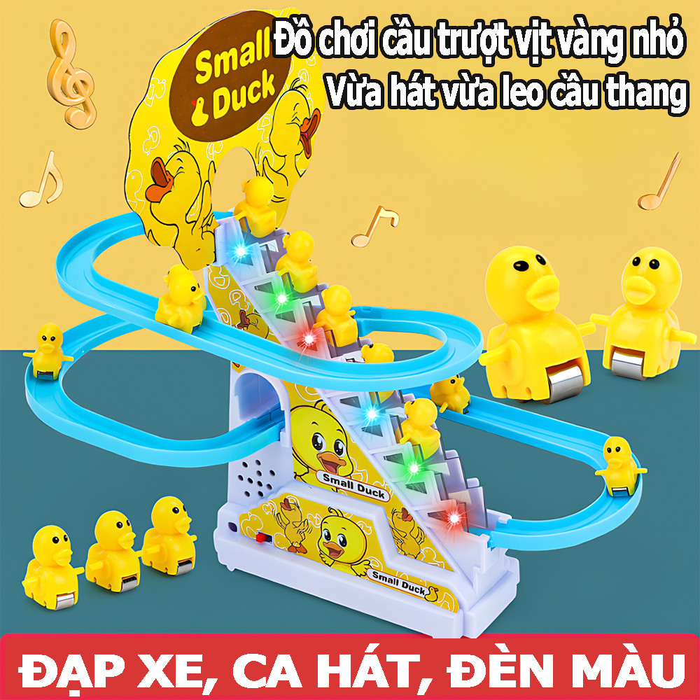 6-9 Chiếc Vịt Điện Leo Cầu Thang Đồ Chơi Có Ánh Sáng Và Âm Nhạc Vui Vẻ Cho Bé Tập Ngẩng Đầu