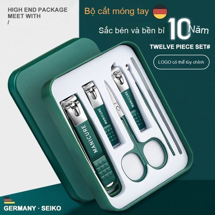 Bộ kéo móng cao cấp Bộ dụng cụ Đức - Kéo móng mỏ xiên chống bắn tán, dùng gia đình chải chân/đẹp móng