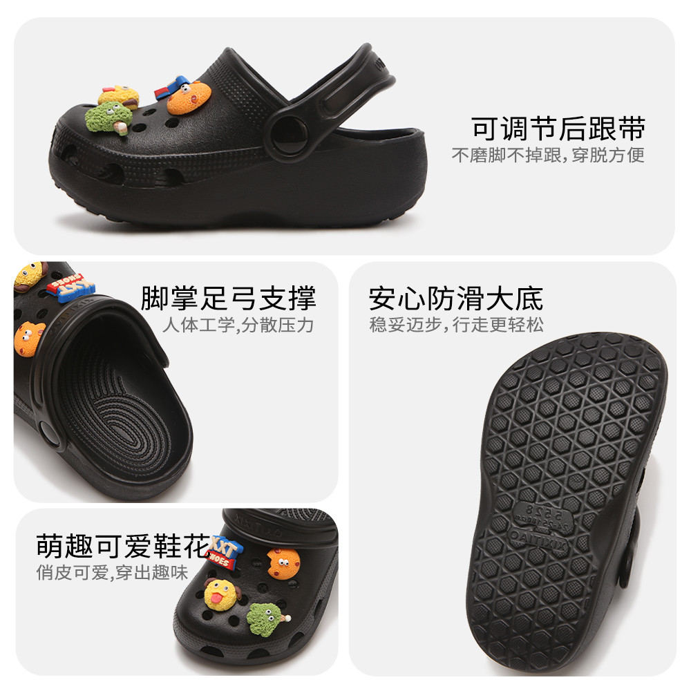 Chống Trơn Trượt Thoáng Khí Trẻ Em Lỗ Giày Sandal Quái Vật Nhỏ Dép xỏ ngón Dép Đế Mềm Chống Trơn Trượt Dép Trẻ Em Dép Trẻ Em S