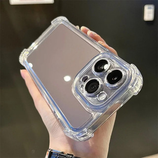 Ốp lưng trong suốt chống sốc sang trọng cho iPhone 16 15 14 13 12 11 Pro Max X XR XS Max 7 8 Plus Vỏ bảo vệ ống kính máy ảnh trong suốt T05