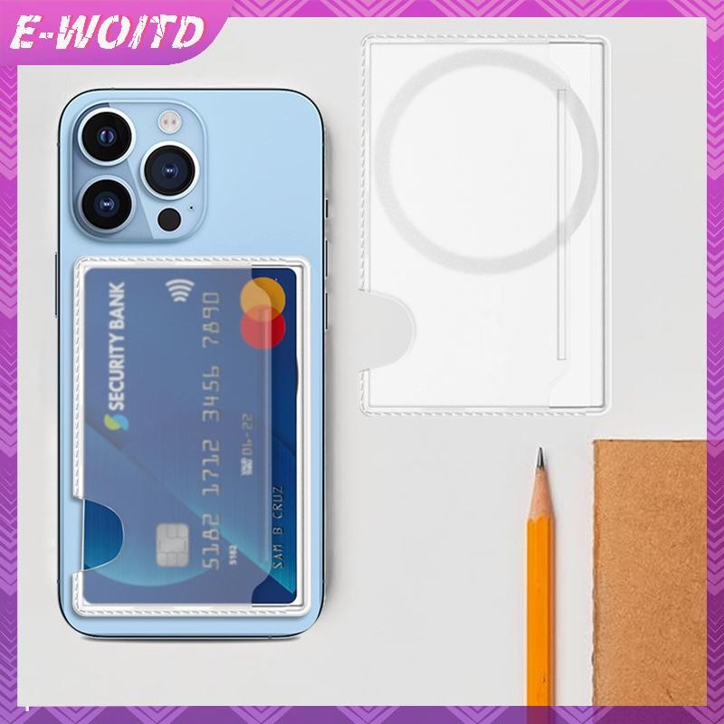 E-woitd Trong Suốt Từ Thẻ Điện Thoại Ốp Lưng Cho Iphone 12 Cho Magsafe Cho Samsung Xiaomi Huawei Cho Thẻ ID Thẻ Ngân Hàng HNVN