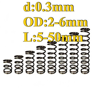 Lò xo nén thép lò xo 65Mn (đường kính dây 0.3mm đường kính ngoài 2-6mm, dài 5 ~ 50mm) (LXY-XDT-VN-w)