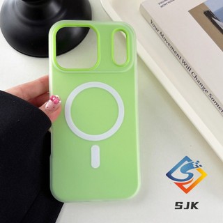 Ốp Lưng Silicon Acrylic Từ Tính Matte Soft Feel Cho iPhone 17 Pro Max 11 12 13 14 15 16 Pro Max 17Air 14 / 15 / 16Plus Vỏ Bảo Vệ Chống Sốc