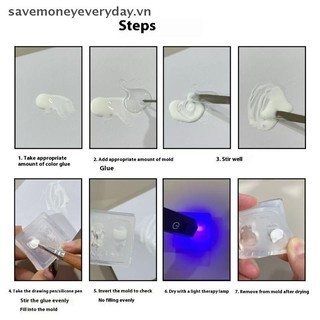 [savemoneyeveryday] Khuôn silicon nơ mới Tem nghệ thuật làm móng tay DIY Dụng cụ thủ công Khuôn lập thể Dụng cụ làm móng tay Phụ kiện trang trí móng tay [vn]