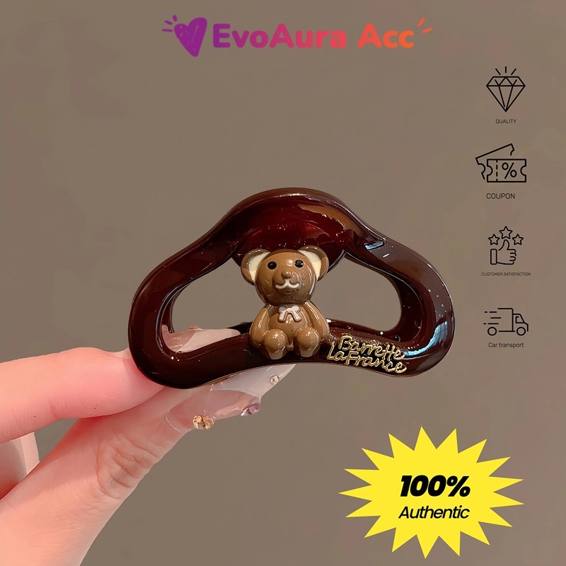 Kẹp Tóc Hình Gấu Dễ Thương & Cá Mập Thanh Lịch - Chất Liệu Acetate Cao Cấp