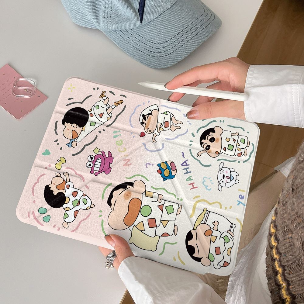 Bảo vệ cho vỏ ipad Gen5 / 6 thế hệ thứ 10 Mini 7 air13 pro 12.9 Gen7 Gen8 Gen9 2025 A16 gen11th Air5 M2 M3 Air6 Air7 pro11 Vỏ máy tính bảng gấp chữ Y dễ thương