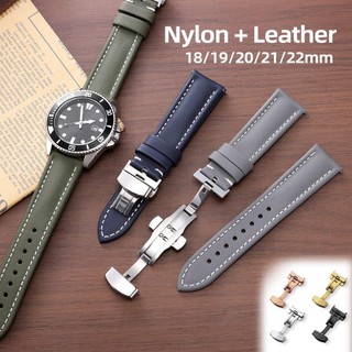 Khóa Bướm - Dây Đeo Đồng Hồ Bằng Da Nylon 18 / 19 / 20 / 21 / 22mm Vải Chính Hãng Da Bò Vòng Tay Đồng Hồ Cho Nam Nữ Dây Đeo Đồng Hồ Vải Để Thay Thế Dây Đồng Hồ Thông Minh