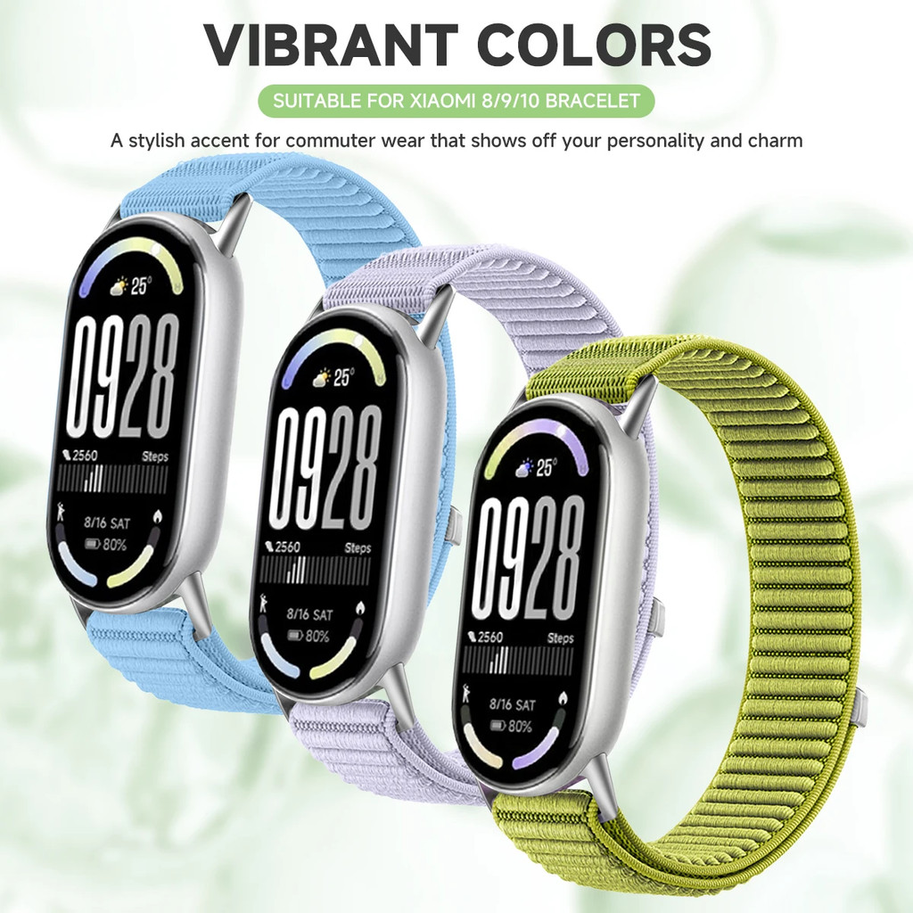 Dây Đeo Nylon Cho Xiaomi Mi Band 10 9 8 Vòng Tay Thể Thao Thông Minh Dây Đeo Tay Đồng Hồ Cho Mi Band 10 9 Dây Thay Thế Phụ Kiện