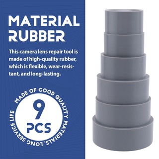 9 Cái / bộ Bộ Dụng Cụ Sửa Chữa Ống Kính Cho Máy Ảnh DSLR Vòng Loại Bỏ Cao Su 8-83Mm Phụ Kiện Studio Ảnh