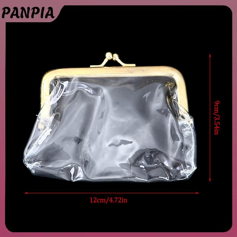 PANPIA-Ins Trong Suốt Đơn Giản Sắt Miệng Kẹp Túi Đồ Nhỏ Túi Bảo Quản Ví Đựng Tiền Xu