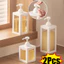 2 Hộp Bóp PP Có Hộp Đựng Đẩy - Chai Vệ Sinh Trong Suốt 500ml & 750ml, Thiết Kế Chống Rò Rỉ Cho Dầu Gội / Bảo Quản Chăm Sóc Da & Du Lịch