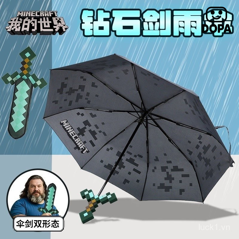 Dù kim cương Minecraft - Đồ chơi mô hình giá trị cho trẻ em