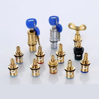 Đa Năng Vòi Lõi Van Tất Cả Đồng Mở Nhanh Lõi Vòi Tam Giác Van Đơn Nóng Lạnh Phụ Kiện Gốm 1 Chiếc