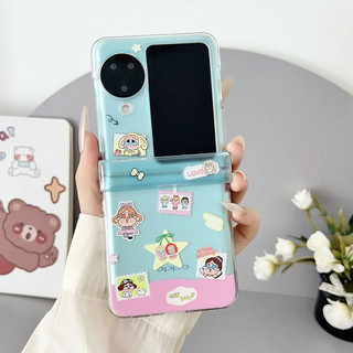 Ốp điện thoại gấp cho Oppo Find N2 N3 Flip Lật Dễ Thương Khóc Cho Bé Miếng Dán Vòng Tay Vỏ Điện Thoại TPU Cứng