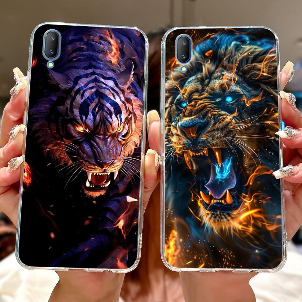 Vỏ Trong Suốt Vivo V11 1804 1806 1814 Bao Vivo V11 Pro Ốp Lưng Bướm Sang Trọng Tình Yêu Hoa Thời Trang Thoáng Mát Đẹp Trai Sư Tử Sơn