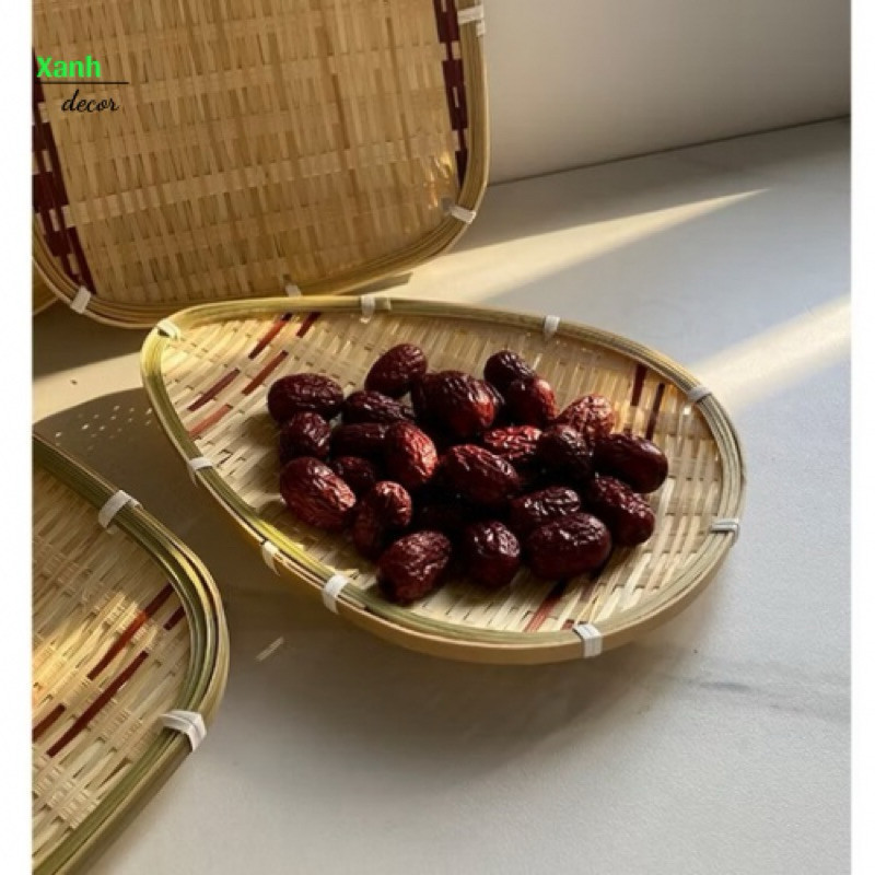 Mẹt Tre Phong Cách Nhật, Dùng Dựng Đồ Ăn, Trang Trí