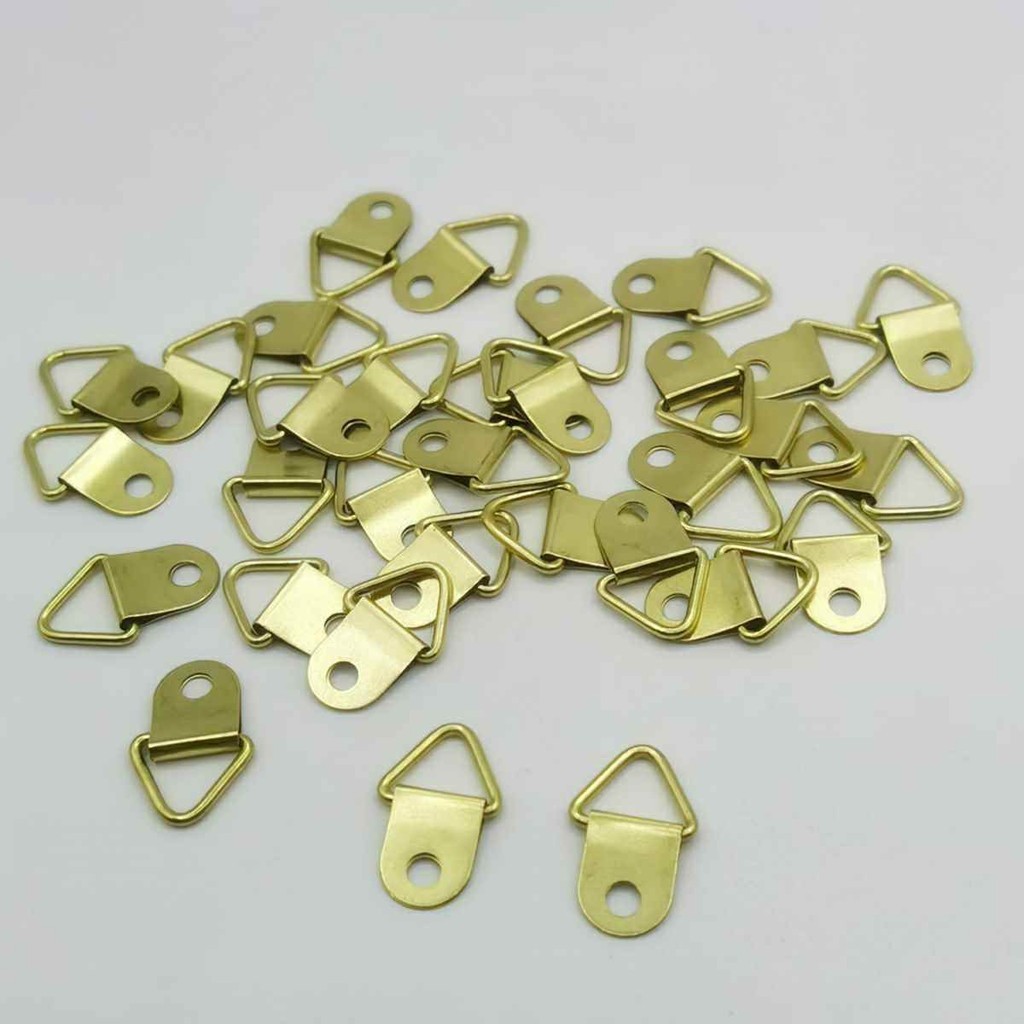 Set 10 bộ ốc vít và móc treo tranh ảnh, khuy treo tranh, móc tam giác gắn tranh, phụkiện tranh treo tường+tặng vít-FE123
