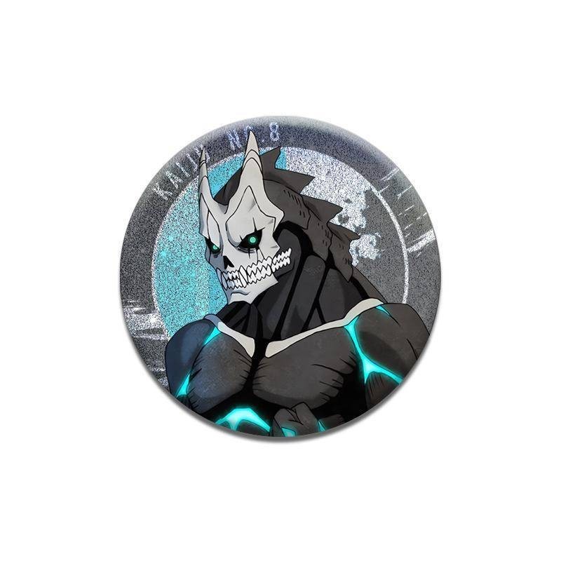 HK1 Kaiju No 8 Ashiro Mina Reno Ichikawa Laser Bạc Hành Đôi Flash Kim Loại Huy Hiệu Quà Tặng Sinh Nhật Cho Bé Gái KH1