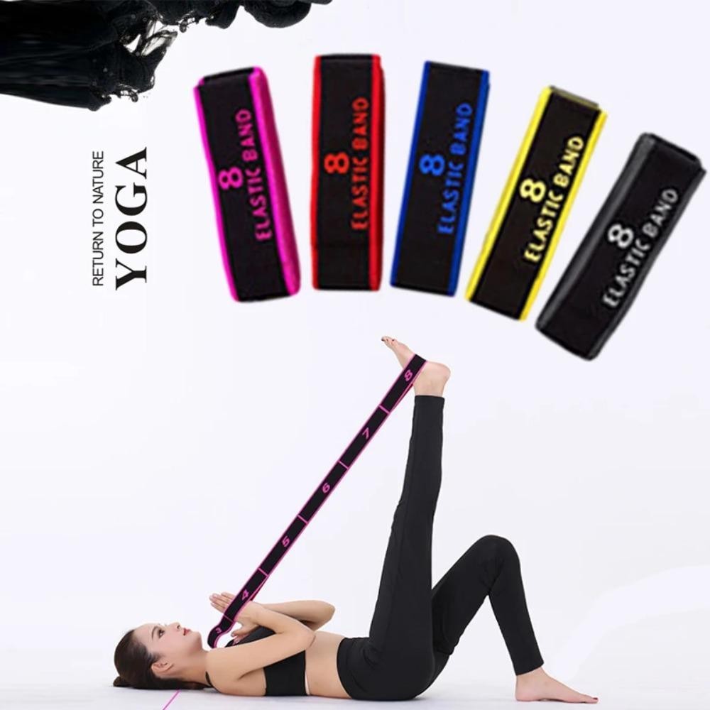 Dây kháng lực khiêu vũ TUYỆT VỜI, Đai căng Yoga kỹ thuật số co giãn, Dây căng khiêu vũ 8 phần