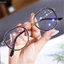 CHỐNG BLUE LIGHT CLEAR COMPUTER EYEGLASES SUNGLASES THỜI TRANG RETRO [BK]