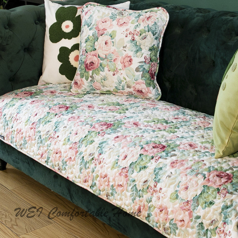 Đệm sofa cotton, khăn sofa bốn mùa, khăn lưng sofa chữ L, đệm 123 người