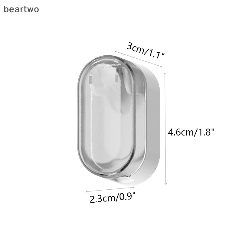 < Beartwo > Hộp đựng bàn chải đánh răng không đục lỗ Tiết kiệm không gian Treo tường Hộp sắp xếp chống bụi Phòng tắm Giá để bàn chải đánh răng tự dính Đẹp