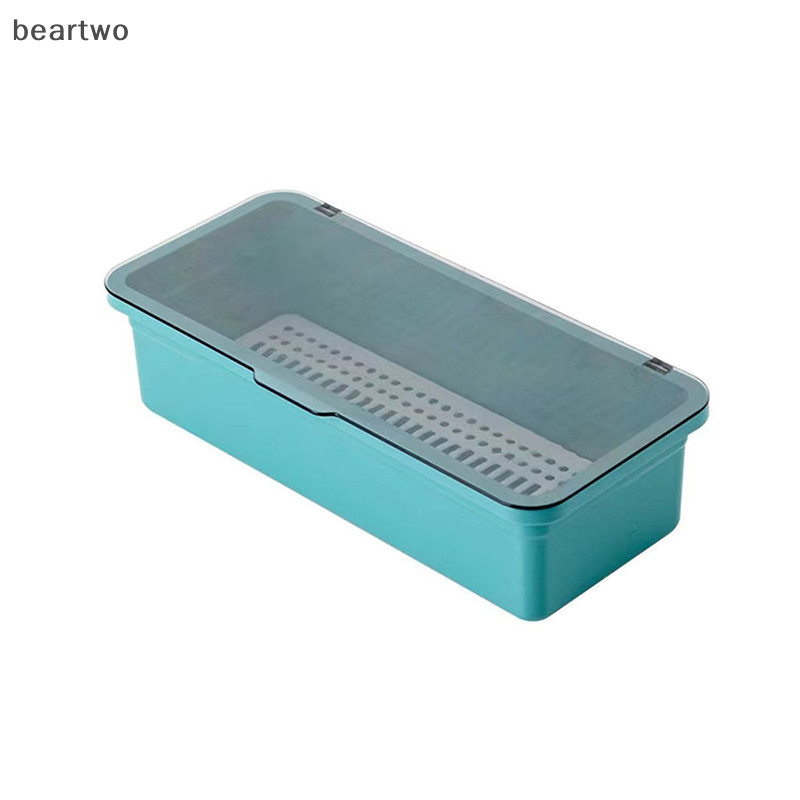 < Beartwo > Hộp Bảo Quản Bộ Đồ Ăn Đũa Thoát Nước Hộ Gia Đình Chống Bụi Chop Ống Thìa Nhà Bếp Có Nắp Đũa Lồng Đẹp