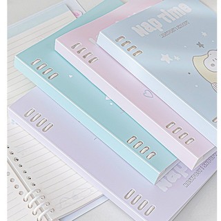 Sổ còng bìa nhựa Binder Snoopy size A5 B5 kèm giấy, thiết kế nhẹ nhàng
