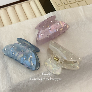 Kovoi / ngôi sao Kim Cương Thỏi Kết Cấu Vừa Lấy Kẹp Nữ Nửa Lấy Tóc Cá Mập Kẹp Tóc Sang Trọng Lấy Đuôi Ngựa Cao Cố Định Kẹp Tóc