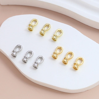Móc đôi bằng đồng mạ vàng giữ màu, móc ngọc trai đa năng, phụ kiện DIY cho trang sức handmade, vòng tay, dây chuyền, hạt