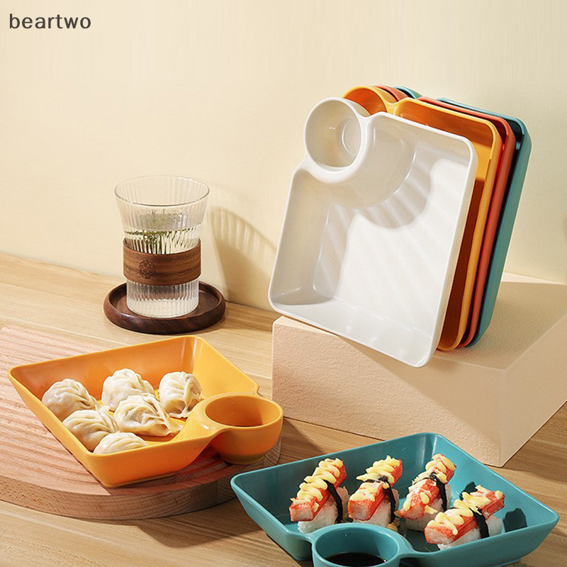 < Beartwo > 1 CÁI gar Món Ăn Bữa Ăn Sushi Bánh Bao Món Ăn Vuông PP Ăn Nhẹ Đĩa Bánh Bao Khay Đẹp