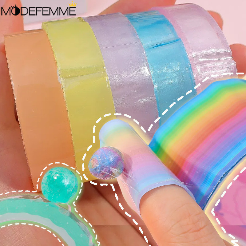 1 / 6 Cái Băng DIY Bóng Màu Pha Lê - Đồ Chơi Trẻ Em Vui Nhộn - Bóng Dính Cán Co Giãn - Bóng Băng Độ nhớt Handmade - Băng Keo Giải Nén