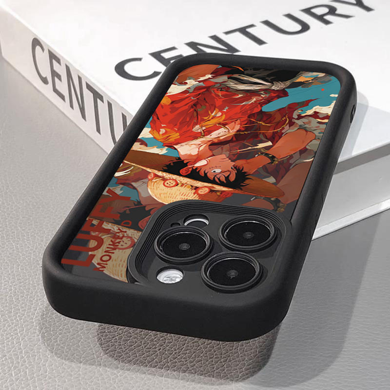 Vỏ Tương Thích Cho iPhone 16 15 14 13 12 11 Pro Max iPhone XS Max X XR 8 7 Plus 12 13 Mini SE2020 2022 Anime One Piece Cool Zoro Luffy Soft Matte Vỏ Silicon Chống Sốc