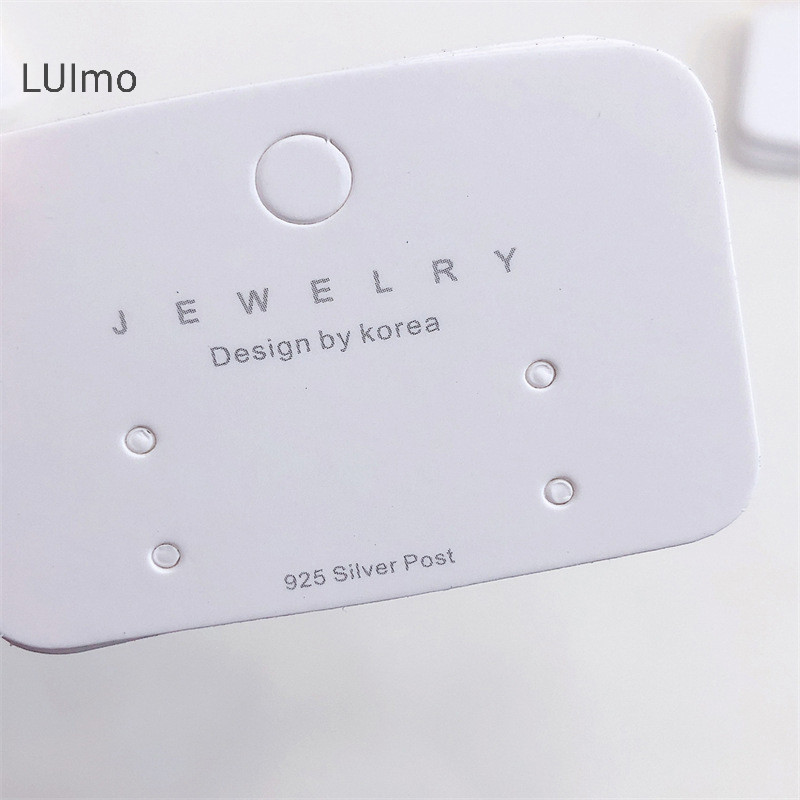 Luimo 50 Chiếc Tối Giản Giấy Tông Trắng Đóng Gói Thẻ Bông Tai Đóng Gói Thẻ Trưng Bày DIY Bông Tai Giá Bán Lẻ Thẻ Nhãn SBS