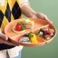 Khay ăn kiêng chia ba ngăn bằng lúa mạch an toàn cho sức khỏe 22cm