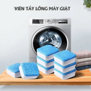Hộp 12 Viên Tẩy Vệ Sinh Lồng Máy Giặt - Diệt Khuẩn - Tẩy Cặn Bẩn Máy Giặt Cực Sạch