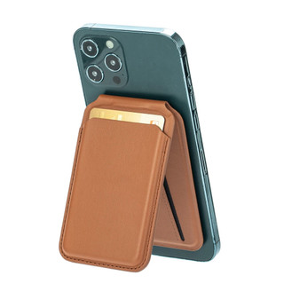 Từ Gấp Ví Đựng Thẻ Bao Da Cho Magsafe IPhone 14 13 15 11 Pro Max 12 Plus 15Pro 14Pro Macsafe Stand Cover
