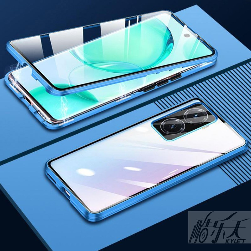 Ốp Lưng Cho OPPO 15 Reno15 Pr Max Reno14 Reno14 Pro Reno13 Reno12 Reno11F A54 A17 A17k Ốp Điện Thoại Từ Tính Hai Mặt Kính Cường Lực Nam Châm Kim Loại Lật