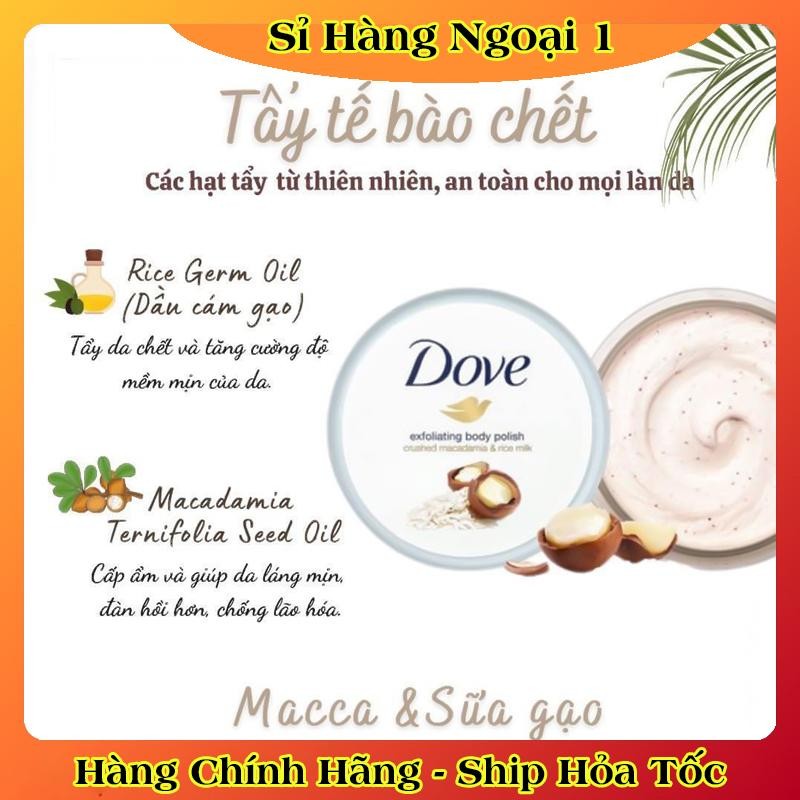 Bộ Dưỡng thể/Tẩy da chết toàn thân Dove Body Youghurt giúp trắng da và mềm mịn của Đức - DATE MỚI ĐỦ BILL