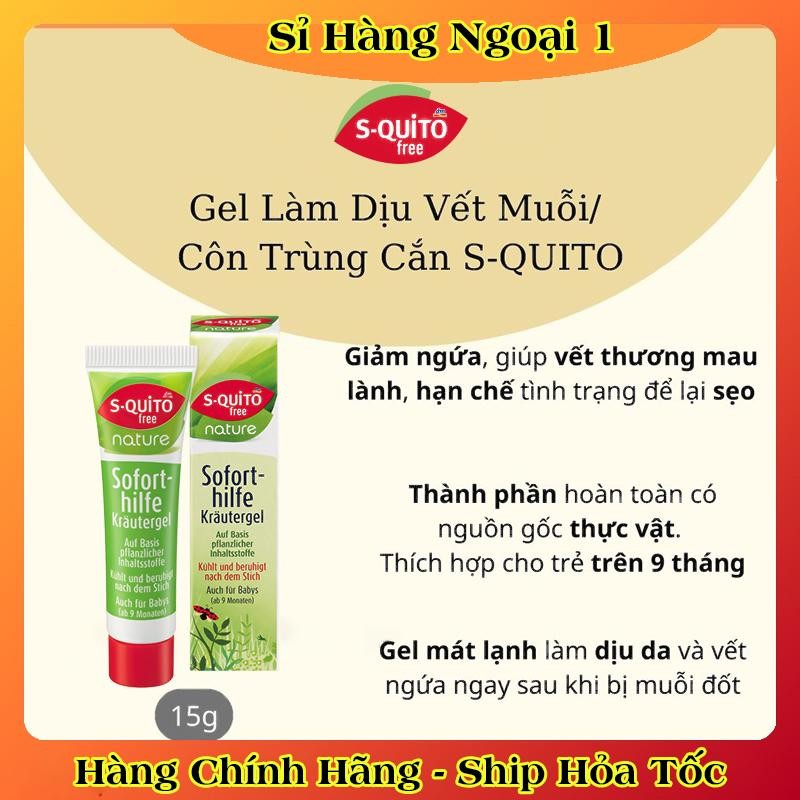 Bộ Xịt chống muỗi, kem bôi côn trùng đốt, thanh lăn và gel bôi muỗi đốt Squito Free cho bé từ sơ sinh của Đức- Date mới