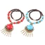 SAVORBOX Vòng cổ Bohemian, Quà tặng cổ điển Vòng cổ mặt dây chuyền Bohemian, Trang sức hợp kim thời trang Vòng cổ dài ngọc lam cho bé gái