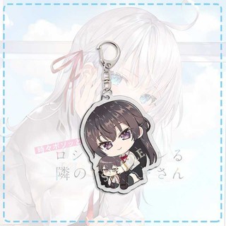 Móc khóa ARYA BÀN BÊN THỈNH THOẢNG LẠI TRÊU GHẸO TÔI BẰNG TIẾNG NGA in hình NGỒI ÔM ĐỒ chibi anime mica xinh xắn