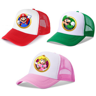 Hj7 Super Mario Bros Mũ Trẻ Em Xuân Thu Hoạt Hình Mới Vịt Lưỡi Mũ Che Nắng Mũ Bóng Chày hj7