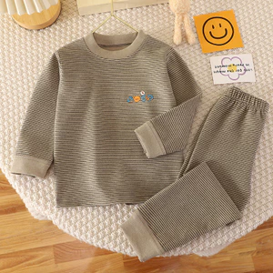 Mùa Thu Phong Cách Mới Bộ Đồ Lót Trẻ Em Bé Trai Bé Gái Dài Tay Quần Áo Thu Đông Dài Tay Quần Dài Tay Loungewear # * FAMR