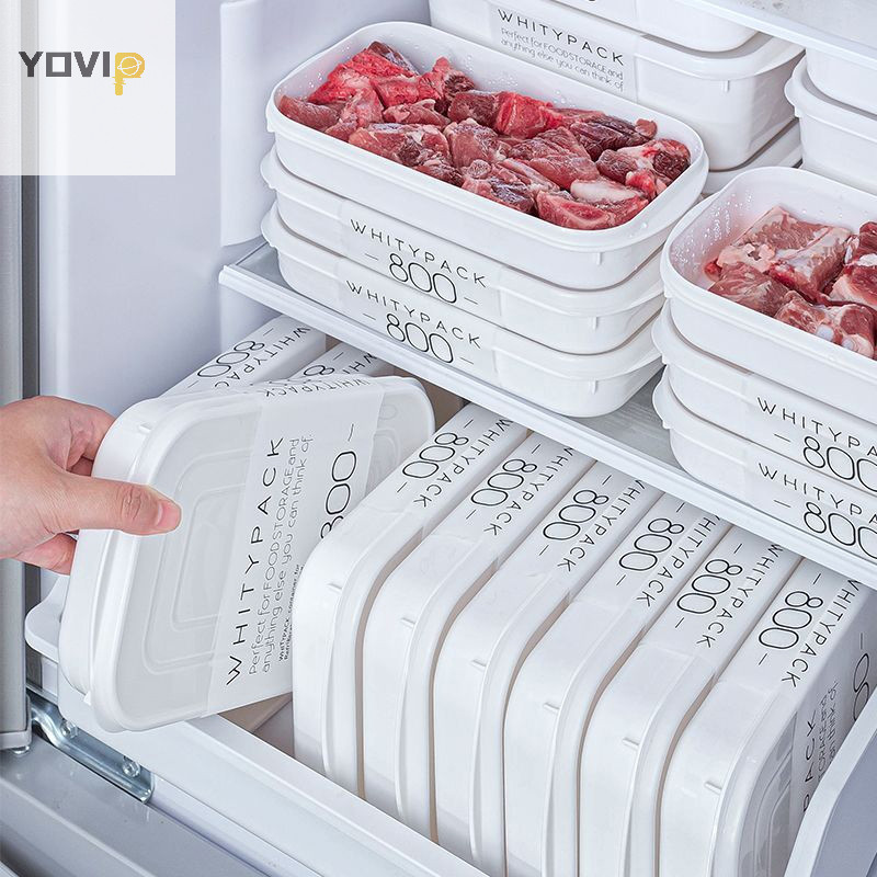 Yovip Nhật Bản Hộp đóng gói thịt Thực phẩm Tủ lạnh Bảo quản trái cây Bảo quản rau củ Chuẩn bị mảnh VN hộp chia
