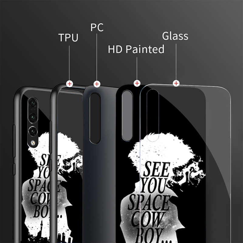 Ốp Điện Thoại Kính Cường Lực Không Gian Cowboy Bebop See You Cho IPhone 15 14 13 12 11 Pro XS Max Plus Mini X XR 8 7 6s SE2 / 3