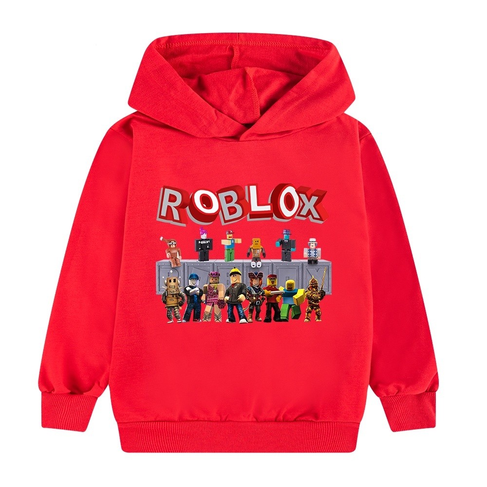 Roblox Áo khoác hoạt hình mùa thu mới Áo Hoodie Áo Hoodie thường ngày thể thao thời trang nhiều màu cho trẻ em