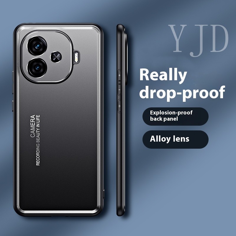 Ốp YJD Cho Vivo Z9 Turbo Z9X Mặt Sau Kim Loại TPU Vỏ Điện Thoại Chống Sốc